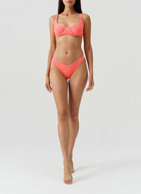 Noto Apricot Ribbed Bikini