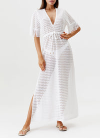 phoebe white kaftan model 2024 F