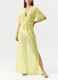 phoebe yellow kaftan model 2024 F