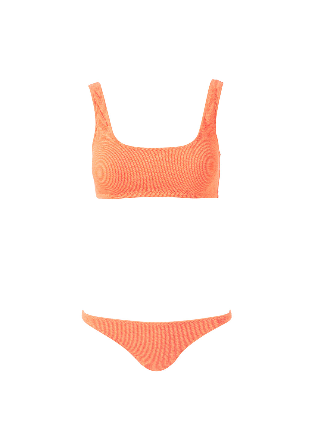 Ponza Orange Ridges Classic Over The Shoulder Bikini | Official Site
