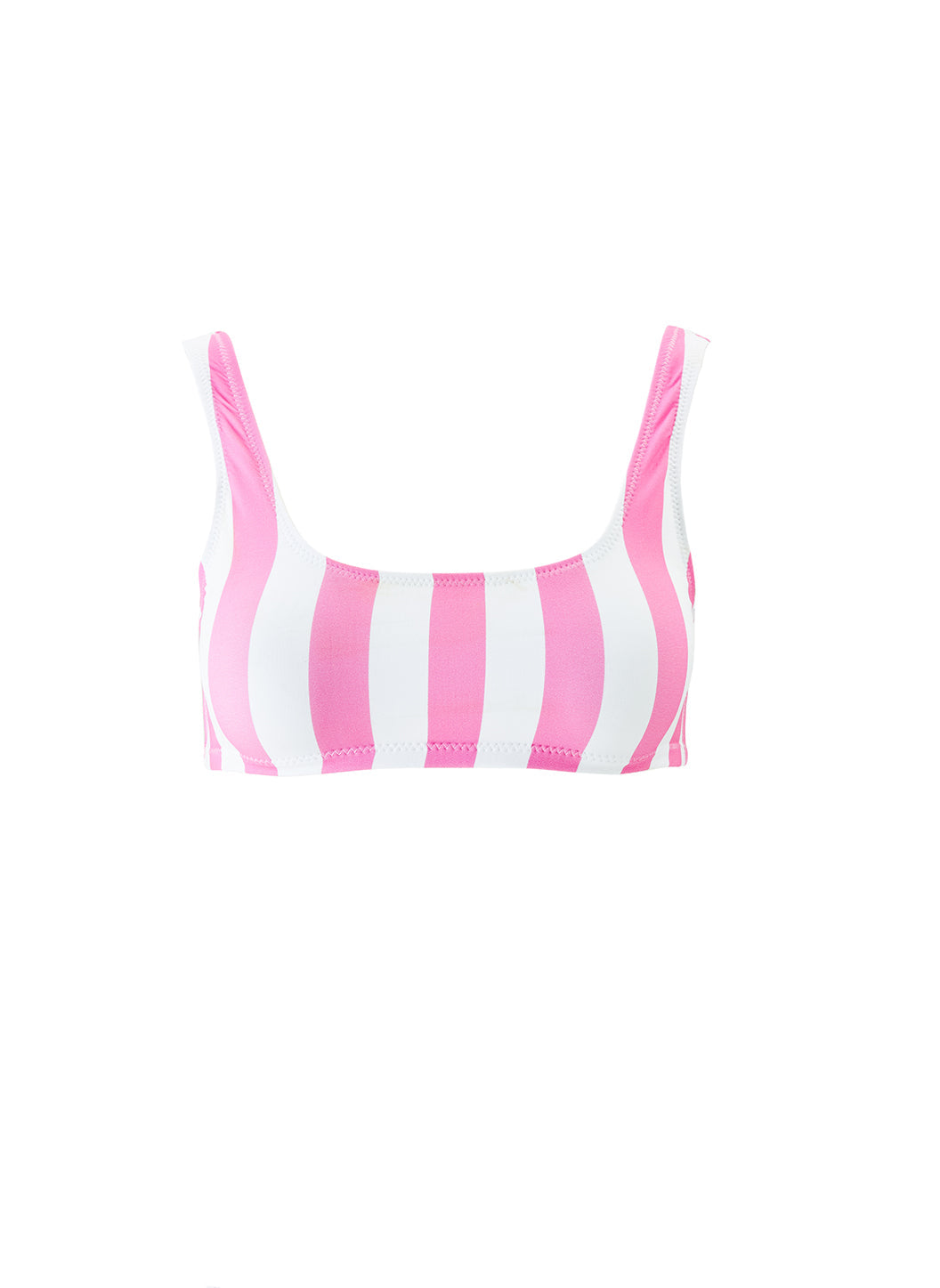Pink and white striped bikini top shop