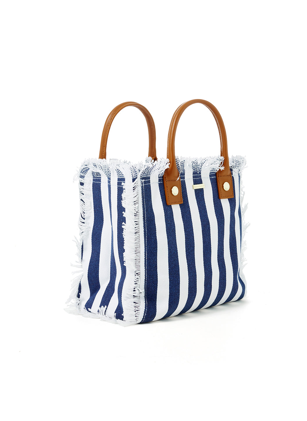Melissa Odabash Porto Cervo Navy Nautical/Tan Mini Beach Tote - 2024 Collection