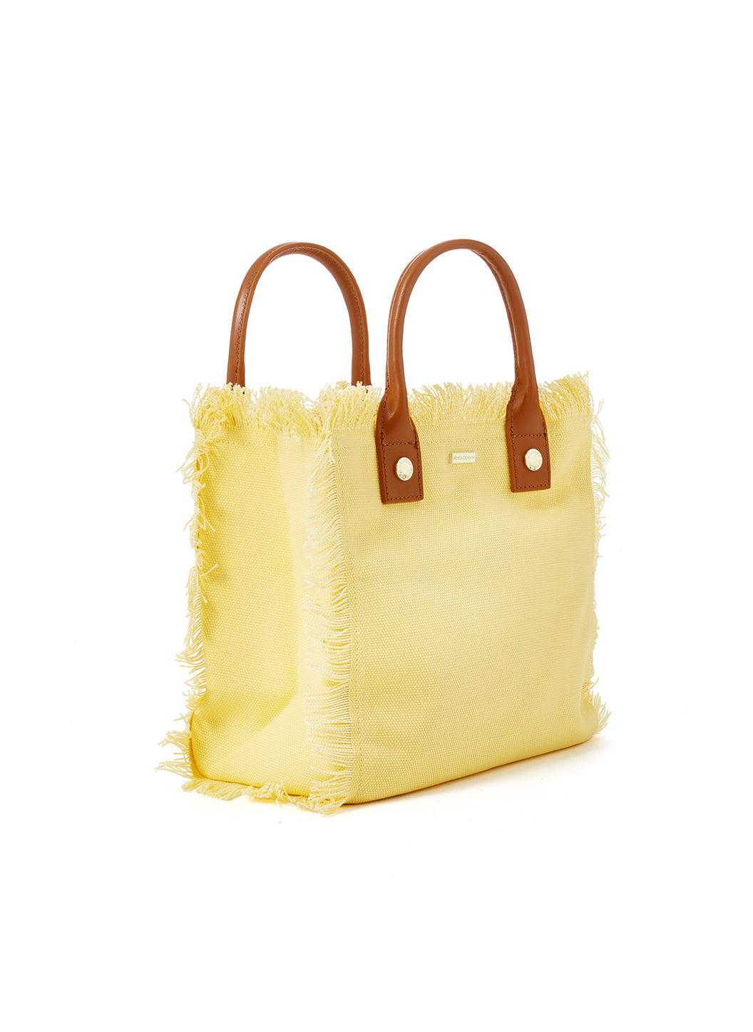 Melissa Odabash Porto Cervo Yellow/Tan Mini Beach Tote - 2024 Collection