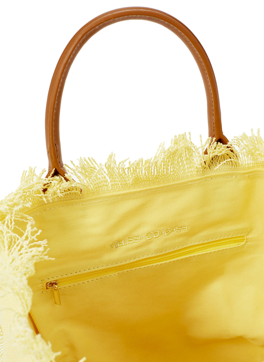 Melissa Odabash Porto Cervo Yellow/Tan Mini Beach Tote - 2024 Collection