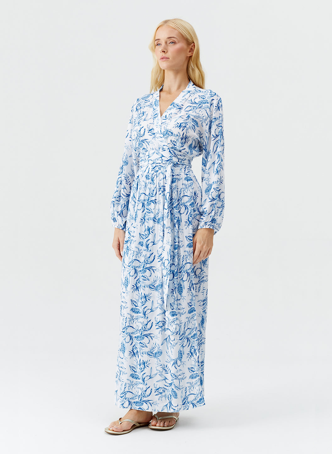 Rachel Blue Leaf Dress | Official Site