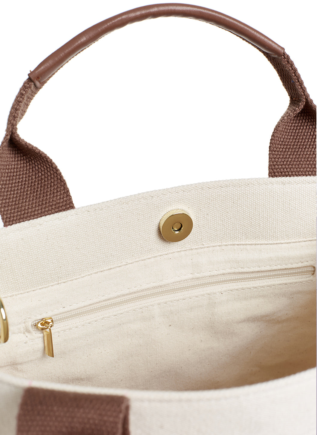 Melissa Odabash Rhodes Beige/Brown Contrast Mini Tote - 2024 Collection