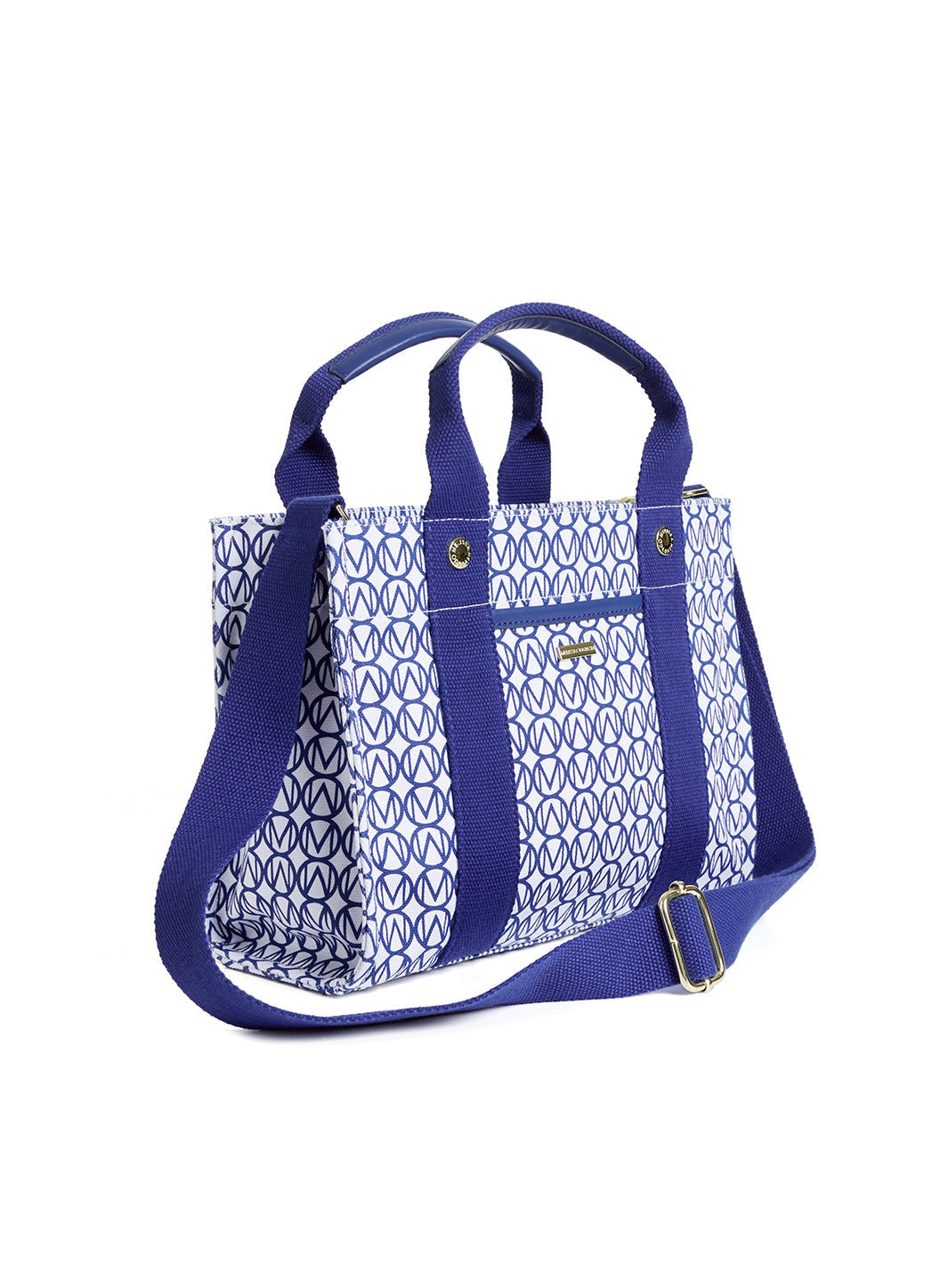 Melissa Odabash Rhodes Navy MO Logo Mini Tote - 2024 Collection