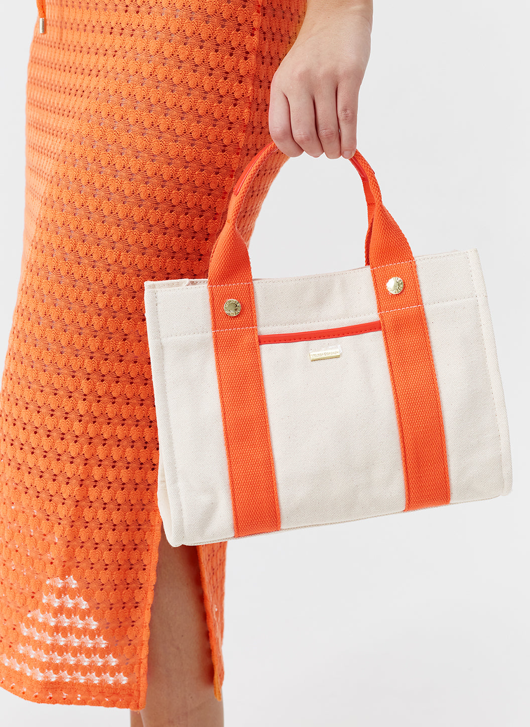 Rhodes Beige Orange Tote | Official Site