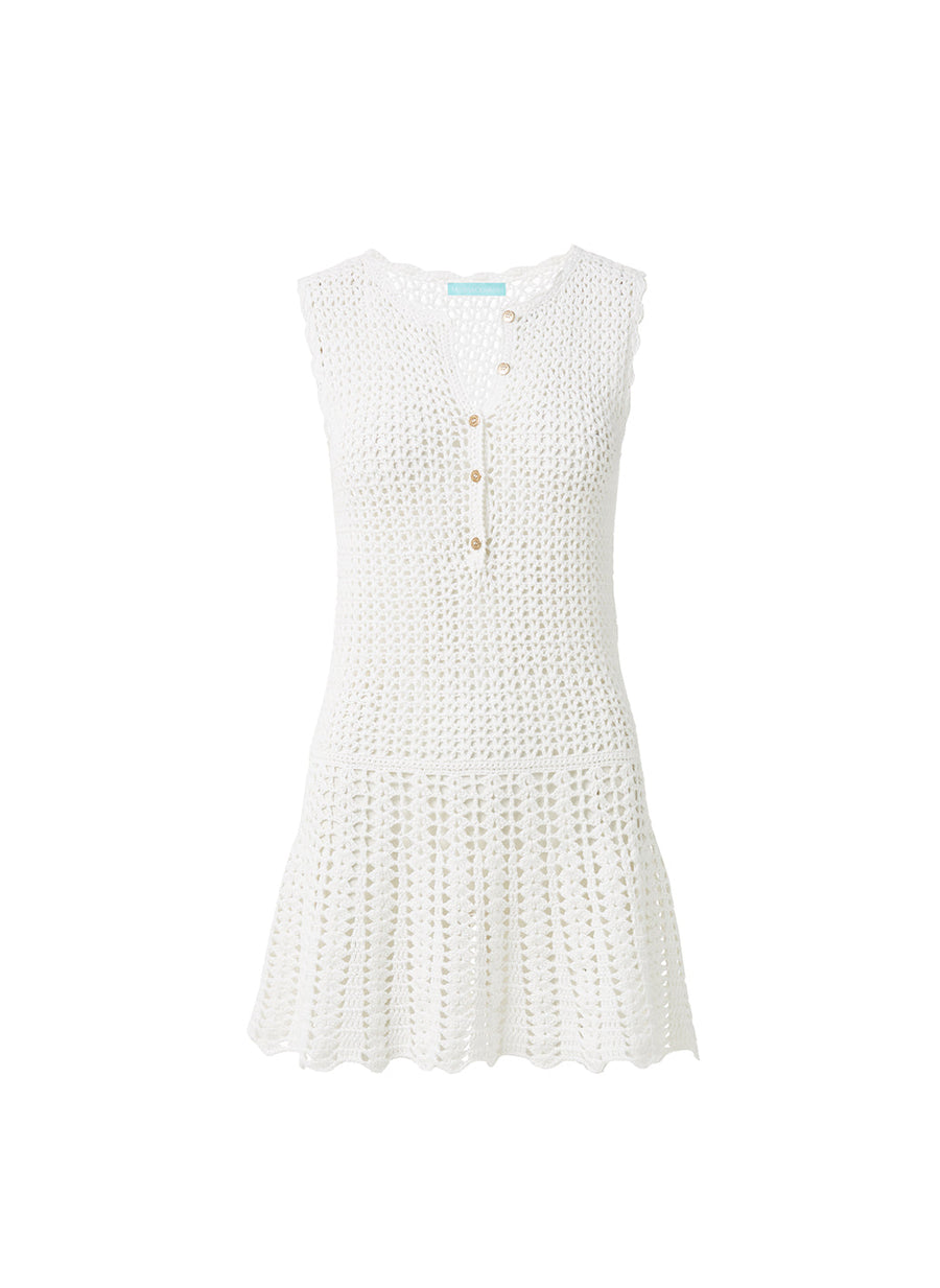 Rosie White Crochet Short Dress | Melissa Odabash