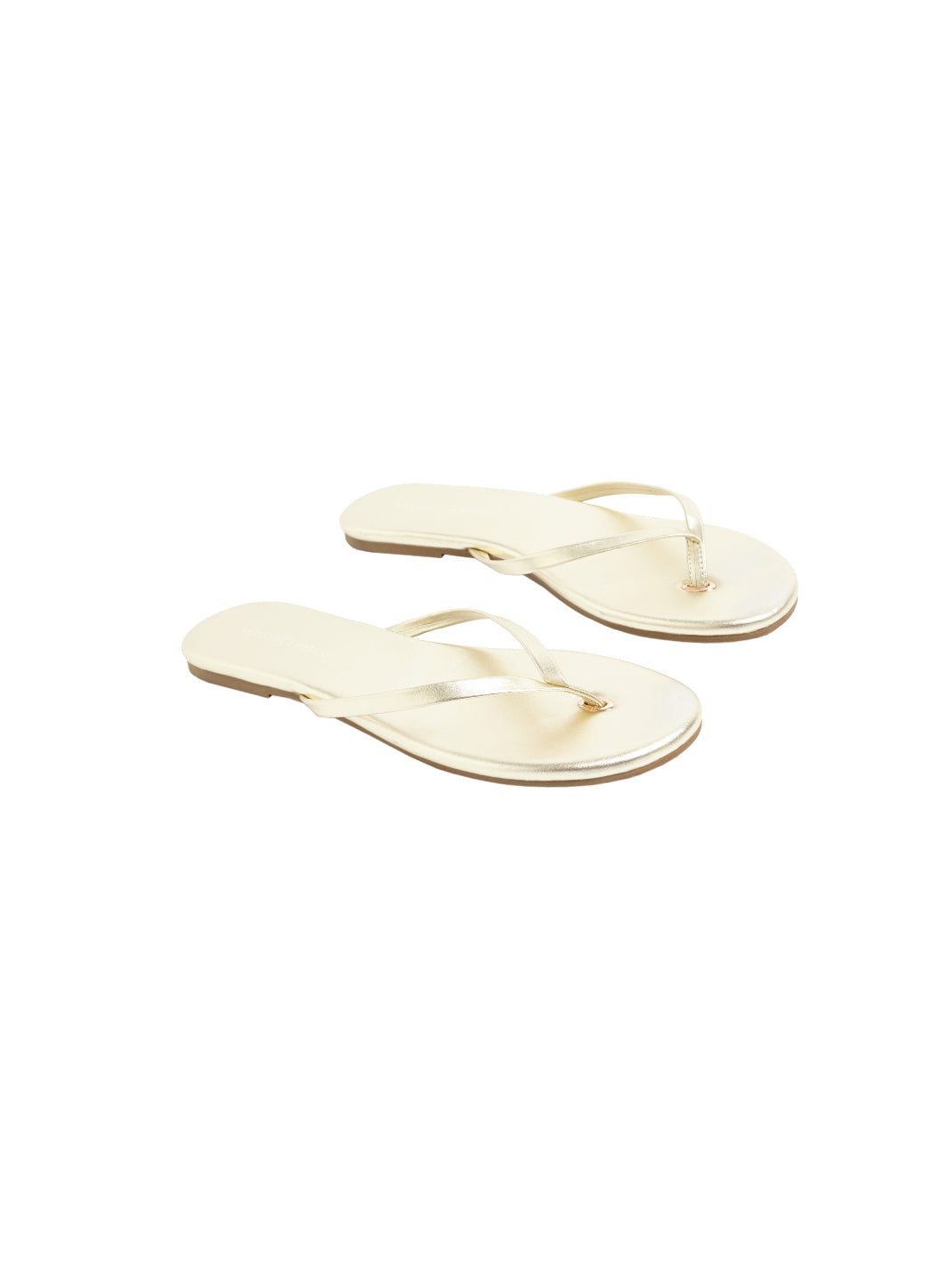 Melissa Odabash Leather Flip Flop Sandals Gold - 2024 Collection