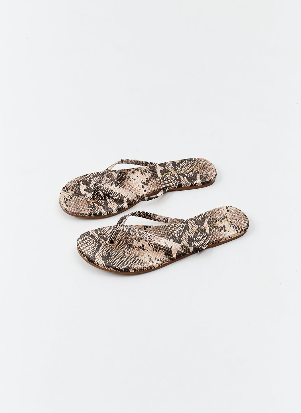 Leather Flip Flop Snake