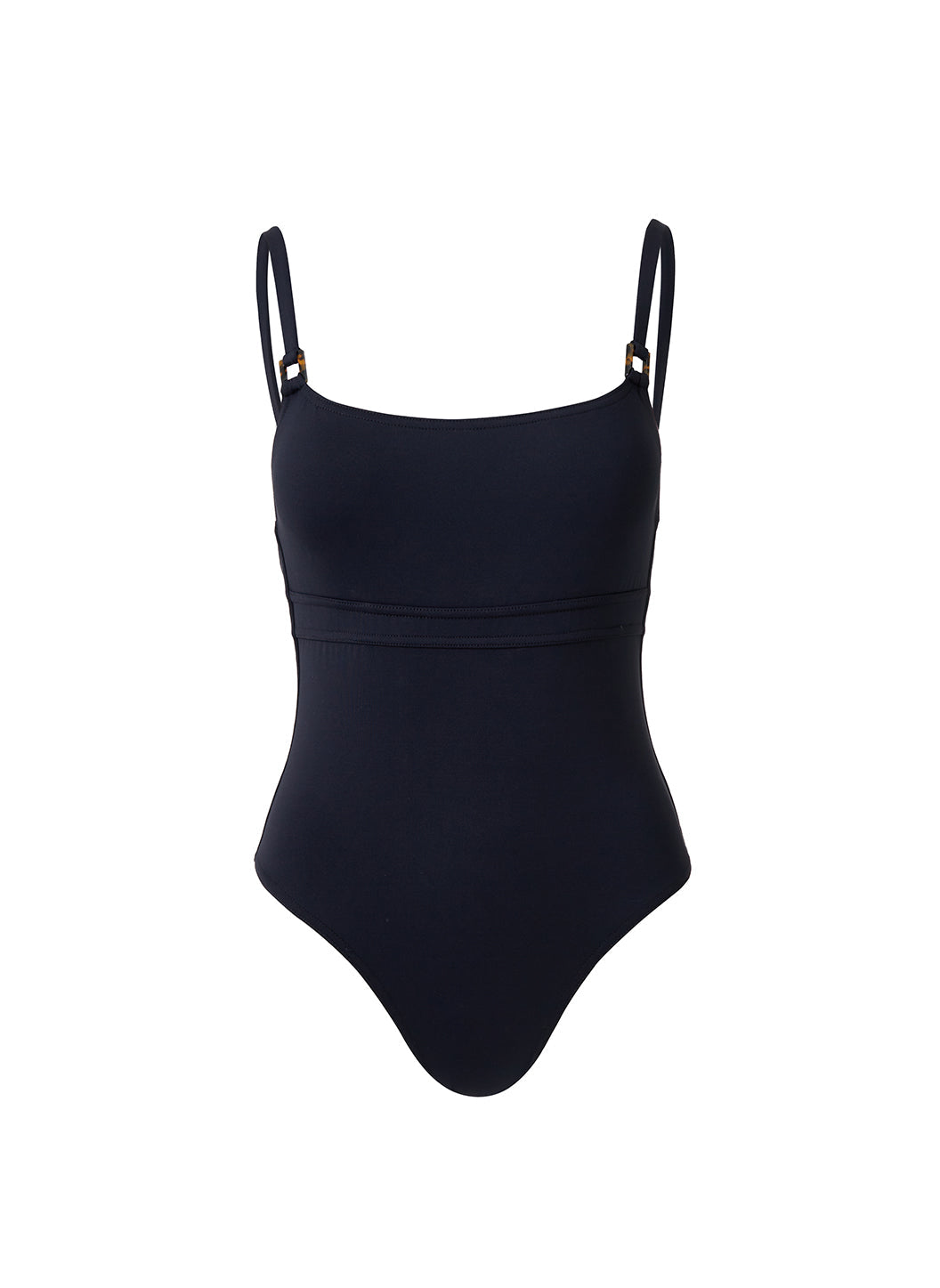 Melissa Odabash St Lucia Black Rectangle Trim Over The Shoulder Swimsuit - 2024 Collection