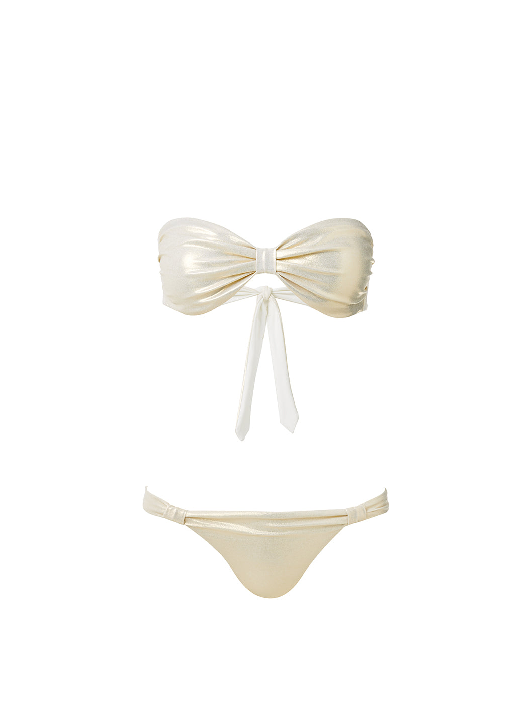 Stockholm Gold Knot Front Bandeau Bikini | Melissa Odabash