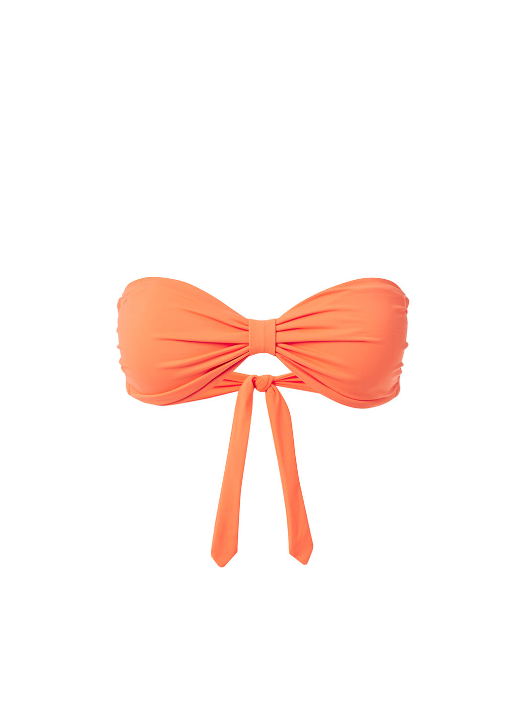 Martinique Orange Mirage Twist Bandeau Bikini Top Melissa Odabash