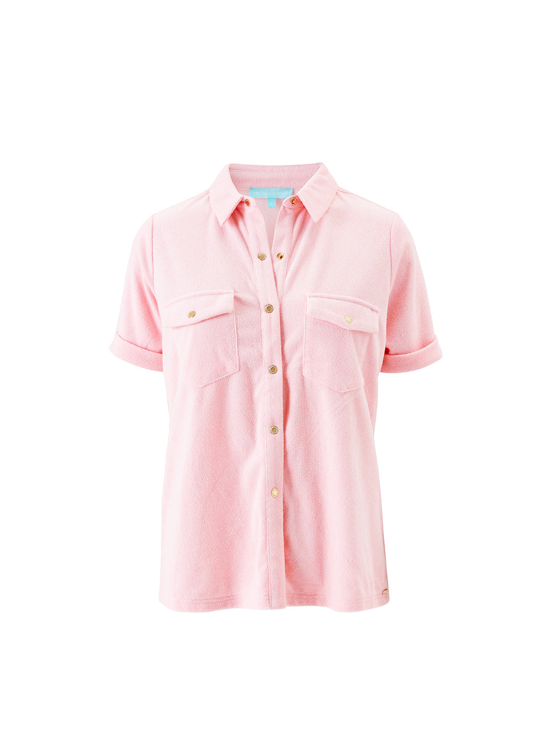 Melissa Odabash Tori Rose Terry Short Sleeve Shirt - 2024 Collection