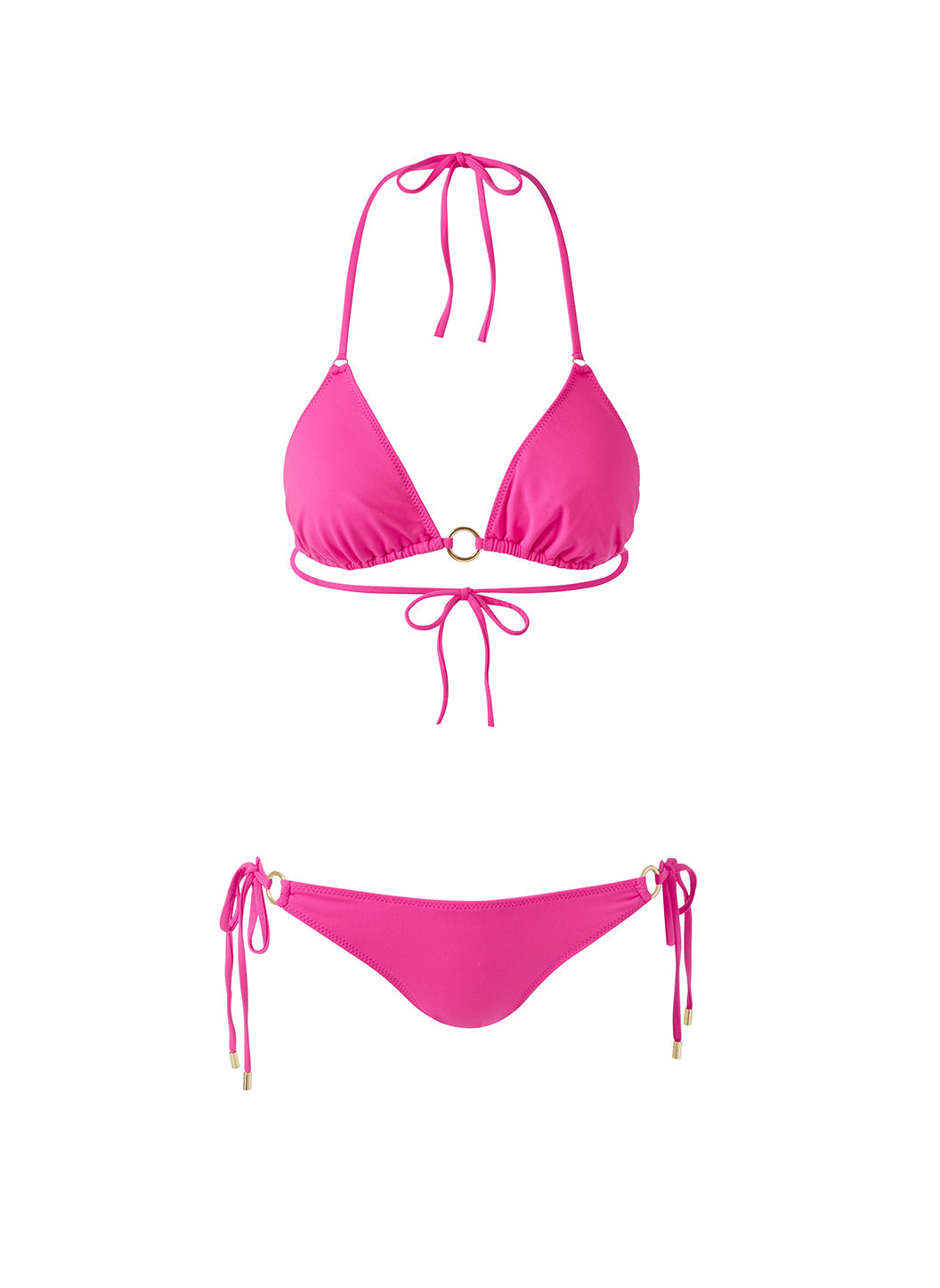 Pink triangle bikini set on sale