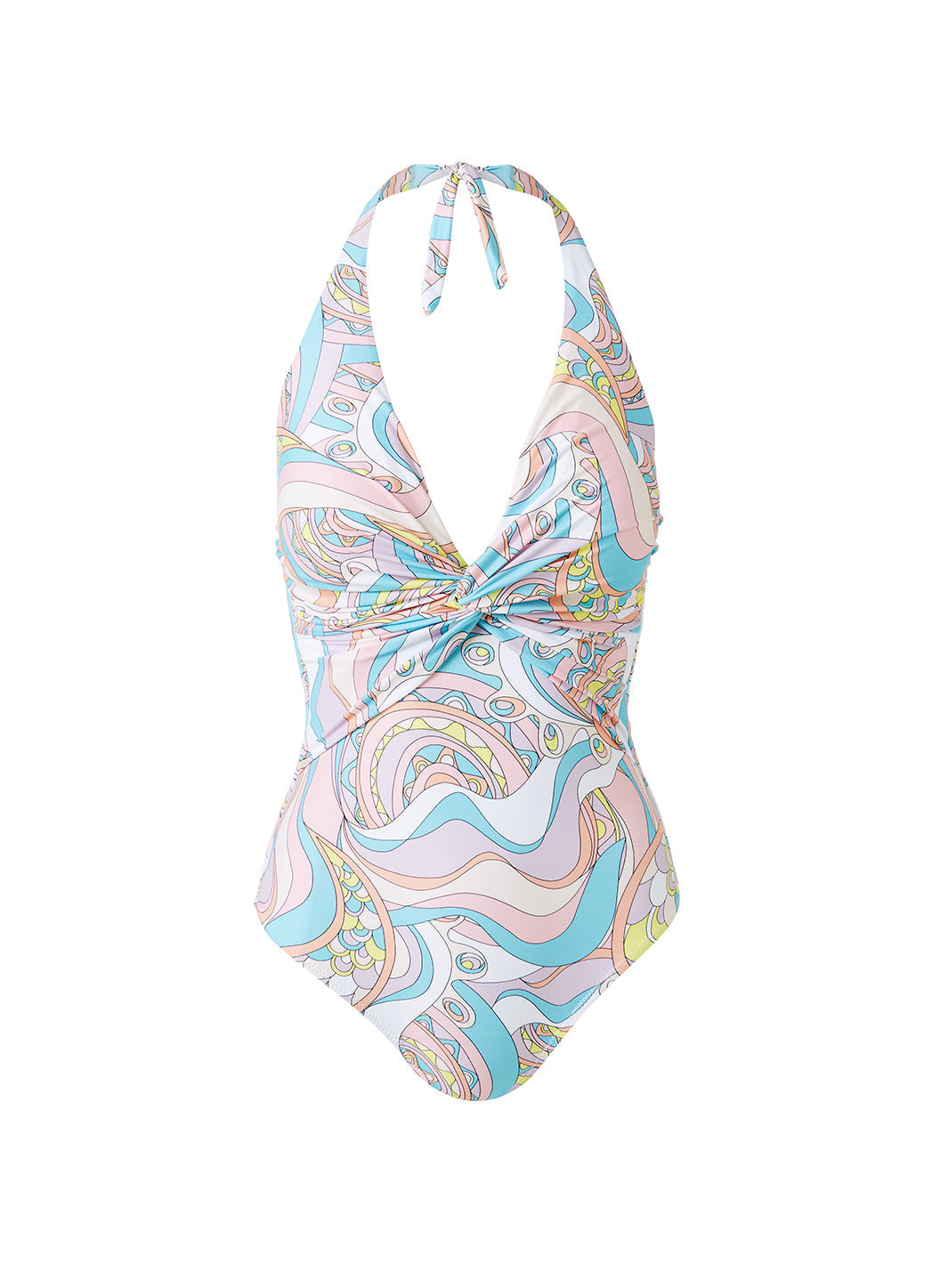 Melissa Odabash Zanzibar Riveria Twist Halterneck Swimsuit - 2024 Collection