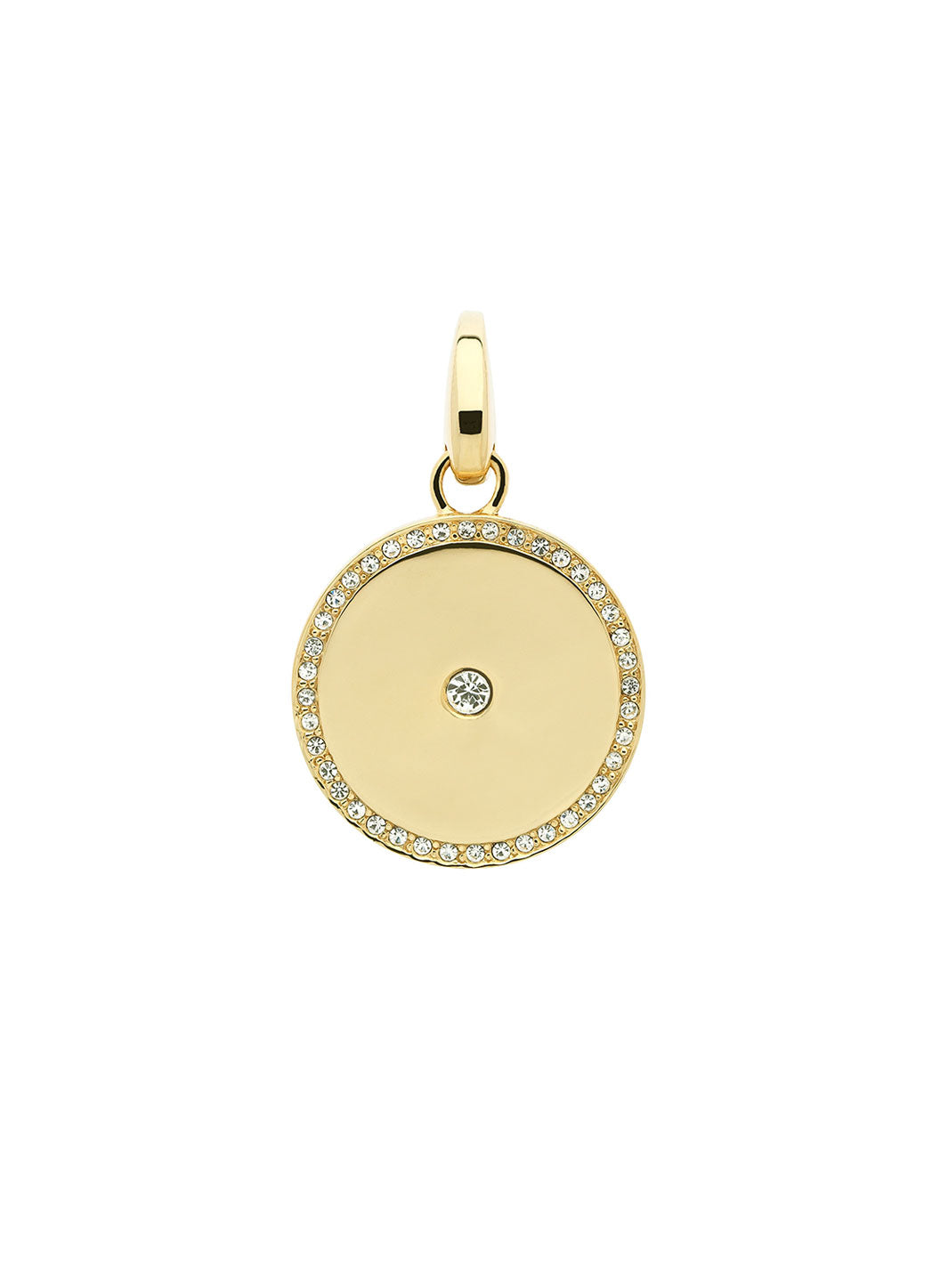 Gold Crystal Large Disc Charm -2024