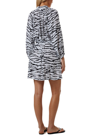 Melissa Odabash Amy Tiger Print Short Shirt Dress | Official Website