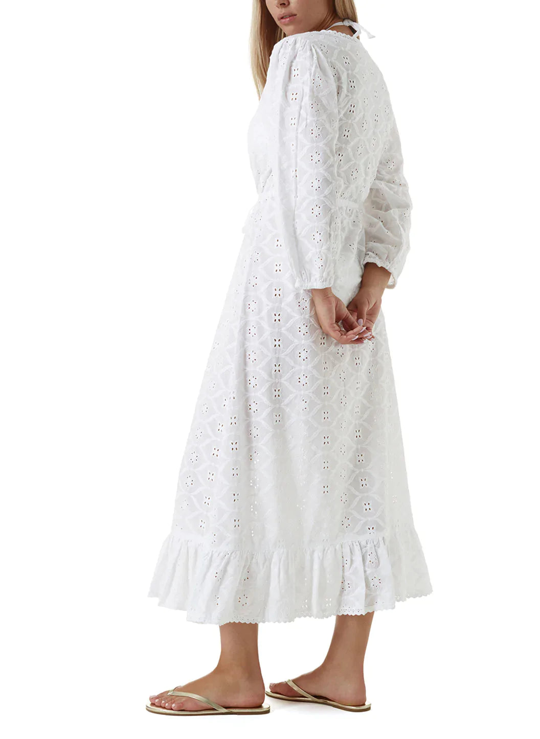 Avery White Diamond Kaftan Model 2023 B 