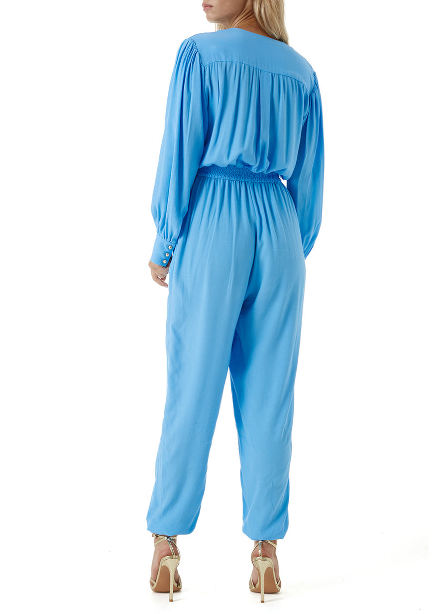 Ayana Blue Crepe Jumpsuit_Model B