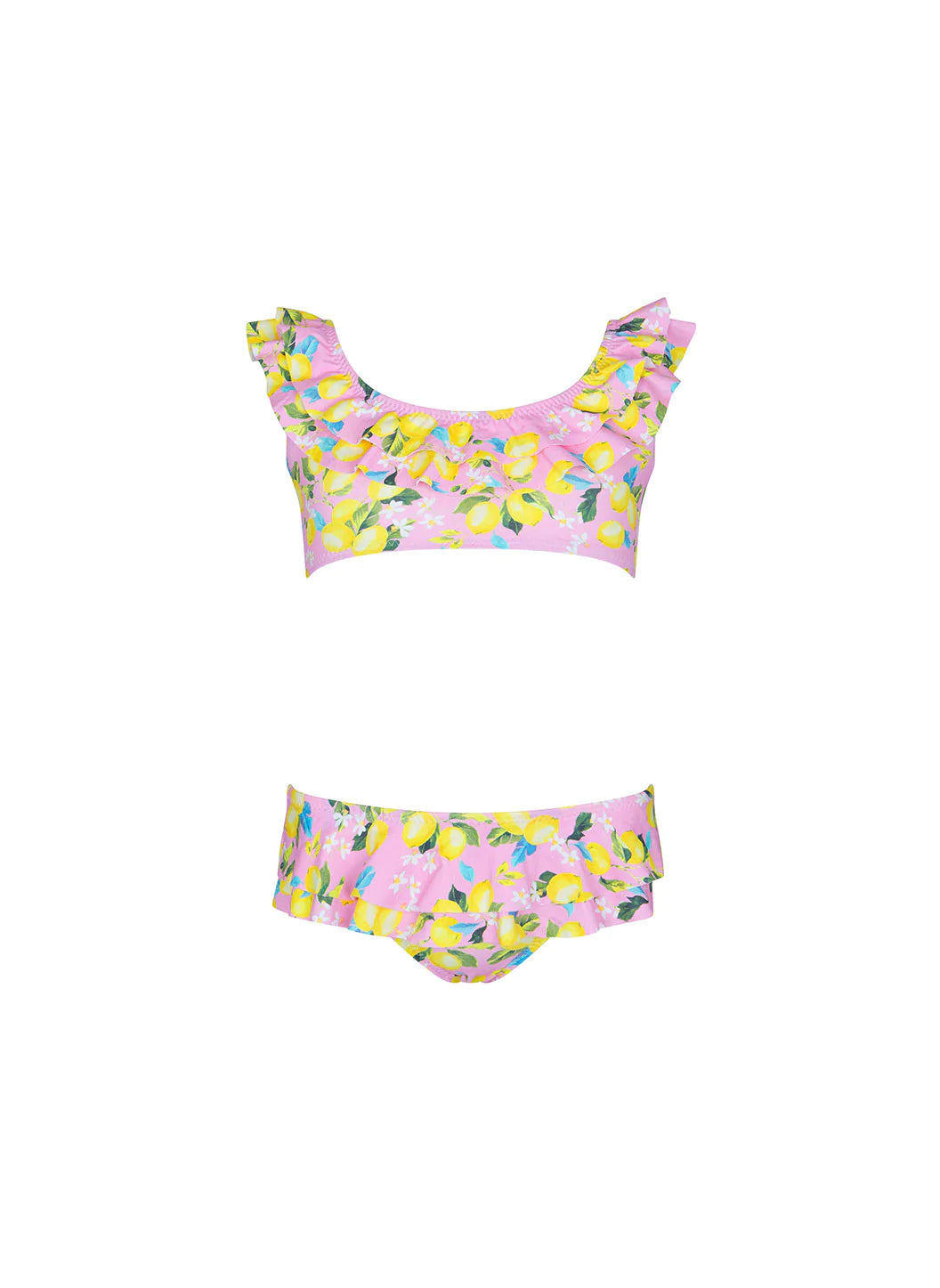 Pink and yellow bathing suit sales