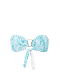 Barcelona Paisley Bandeau Traingle Trim Bikini Top