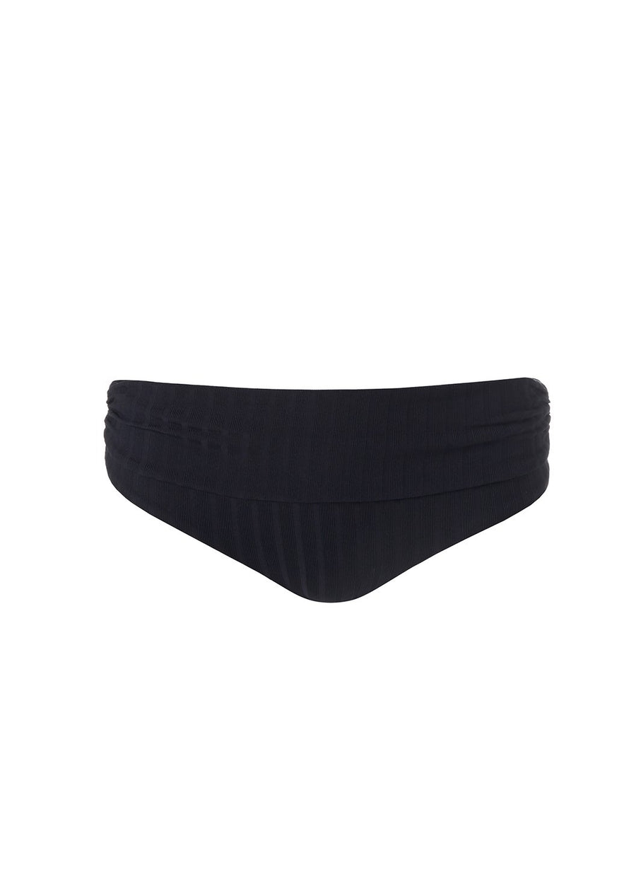 Bel Air Ribbed Black Bikini Bottom