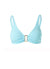 Bel Air Celeste Ribbed Bikini Top Cutout 