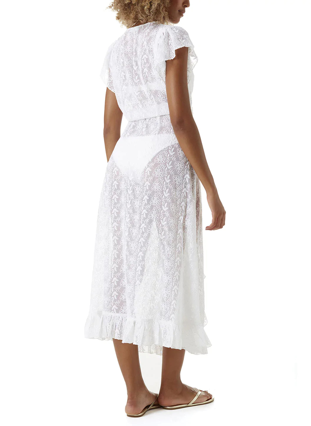 Brianna White Kaftan Model 2023 B  