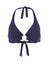 Brussels Navy Zigzag Halterneck Ring Supportive Bikini Top
