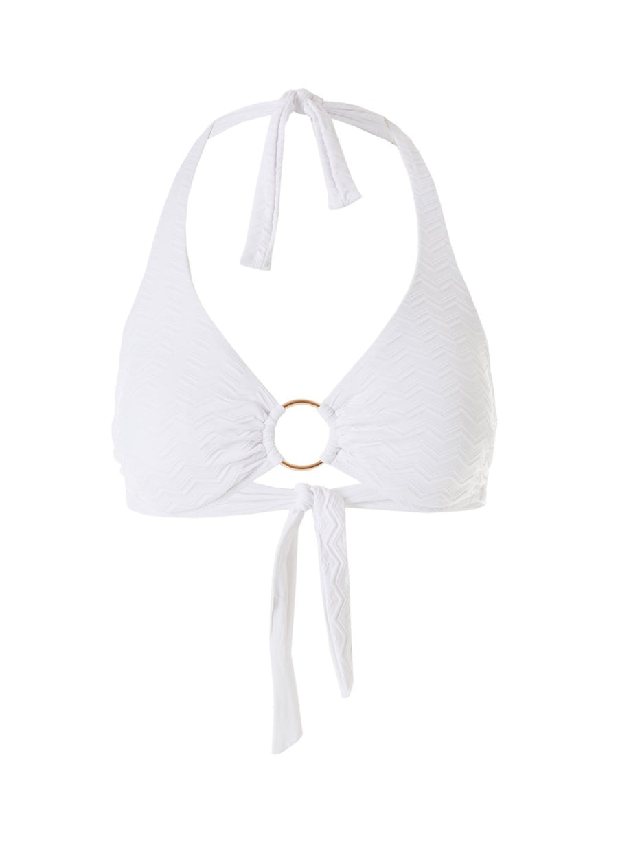 Exclusive Brussels Top White Zig Zag