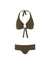 Brussels Olive Ribbed Halterneck Bikini
