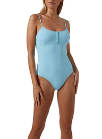 Calabasas Ribbed Celeste Swimsuit