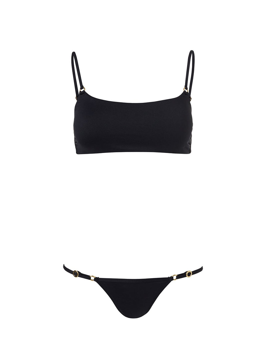 Capri Black Bikini Top