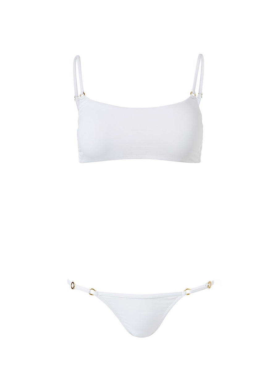 Capri White Bikini Top