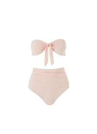 Caribe Blush High Waisted Bandeau Bikini 2020