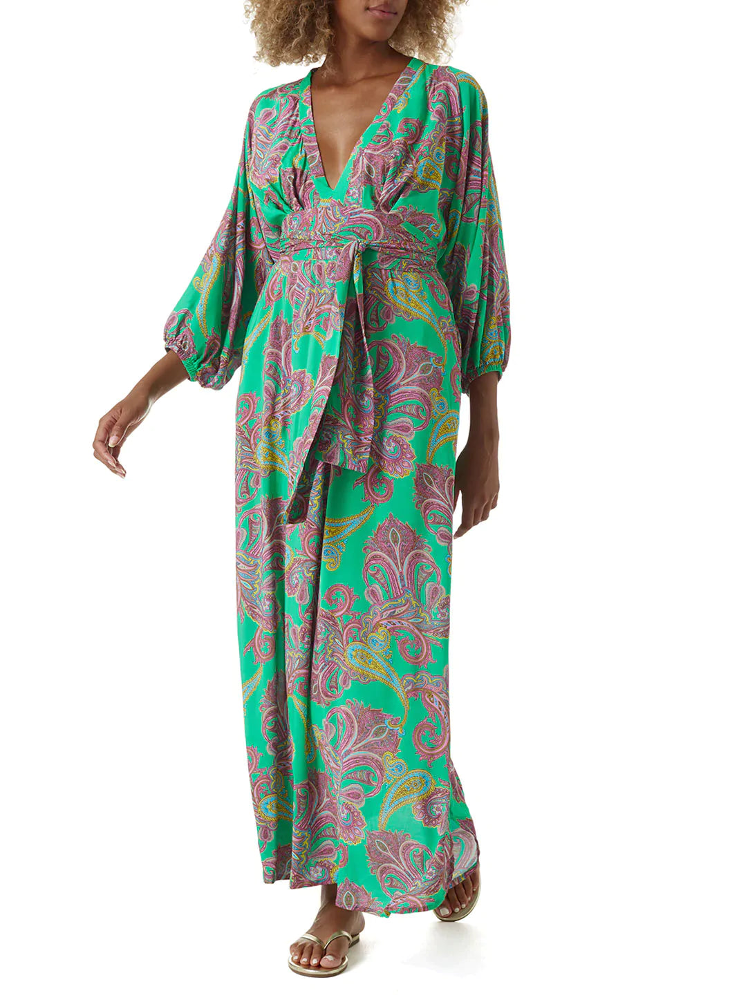 Cecilia Paisley Dress Model 2023 F  