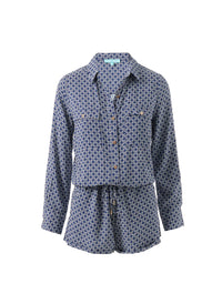 Chloe Navy Links Playsuit Cutout 2023  