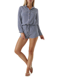 Chloe Navy Links Playsuit Model 2023 F 