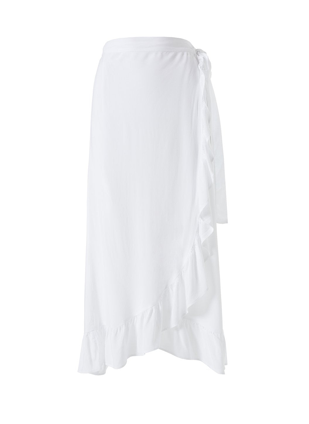 Melissa Odabash Danni White Wrap Midi Skirt - 2024 Collection