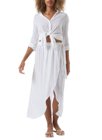 devlin white wrap skirt model_F