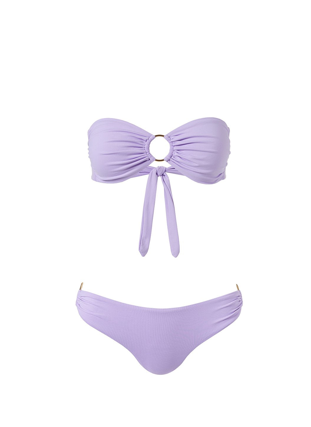 Melissa Odabash Evita Lilac Ring Trim Bandeau Bikini | Official Website