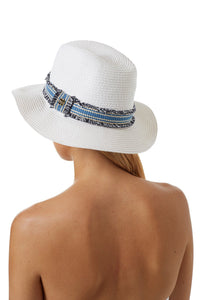 Fedora White Blue
