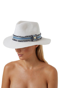 Fedora White Blue