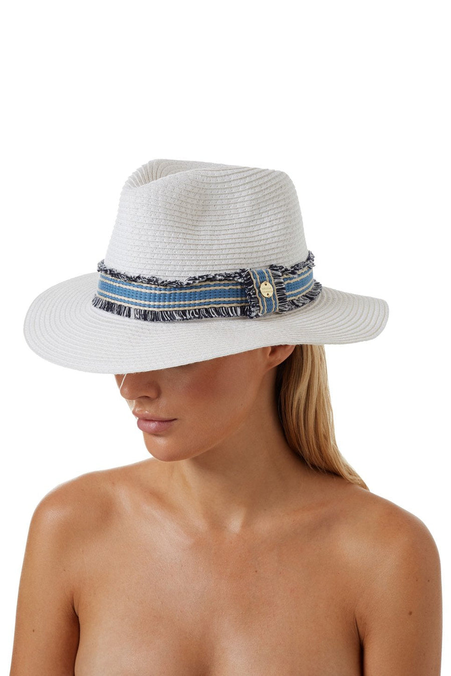 Fedora White Blue