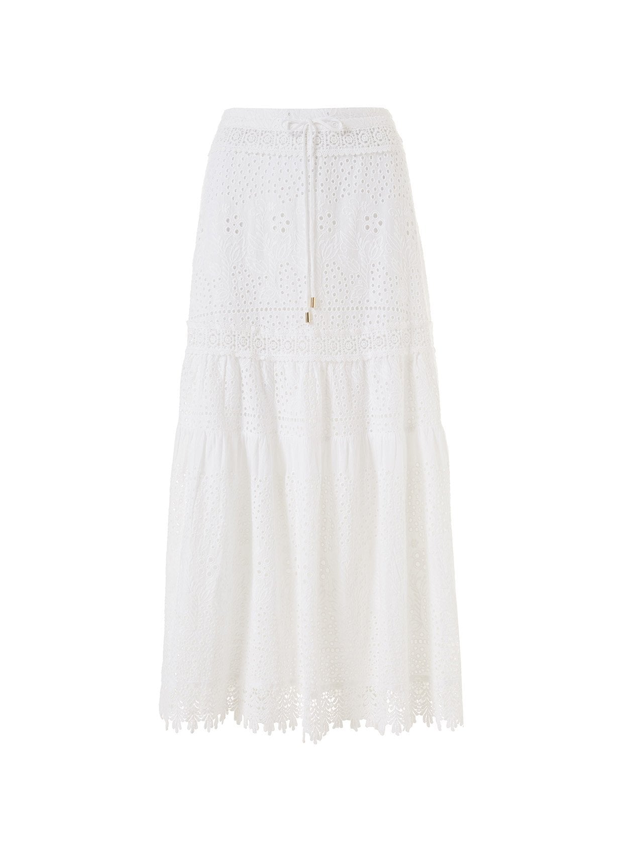 Alessia White Maxi Skirt