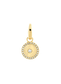 Gold Crystal Disc Charm-2024