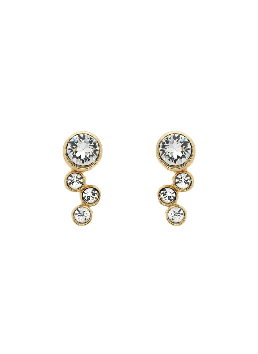 Gold Swavroski Crystal Earrings-2024