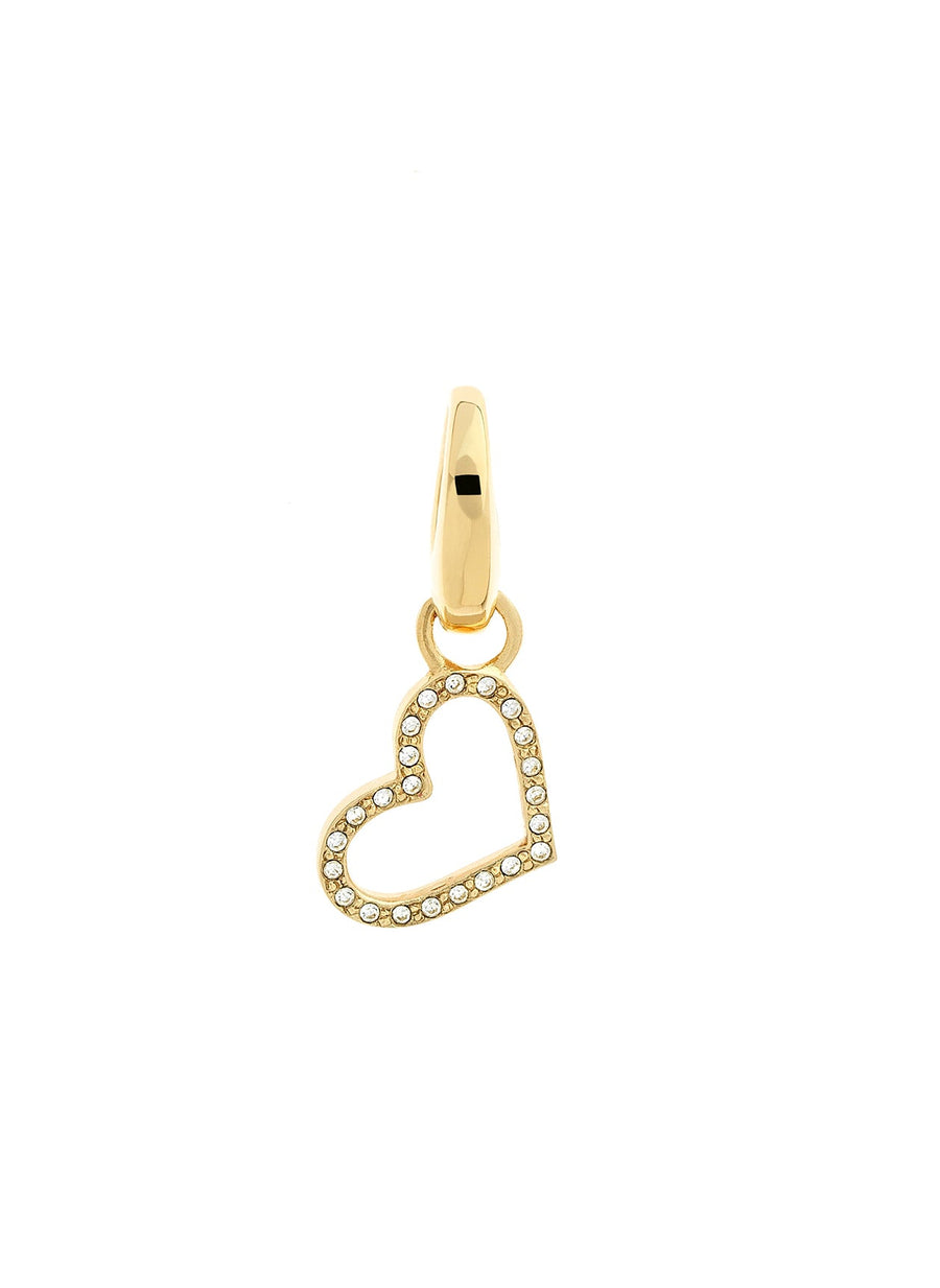 Gold Crystal Heart Charm-2024